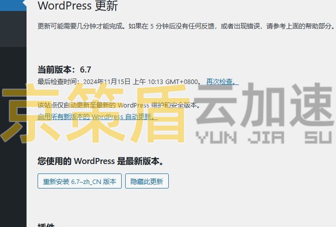 服务器网站WordPress 6.7 后台无法更新或者更新失败怎么办